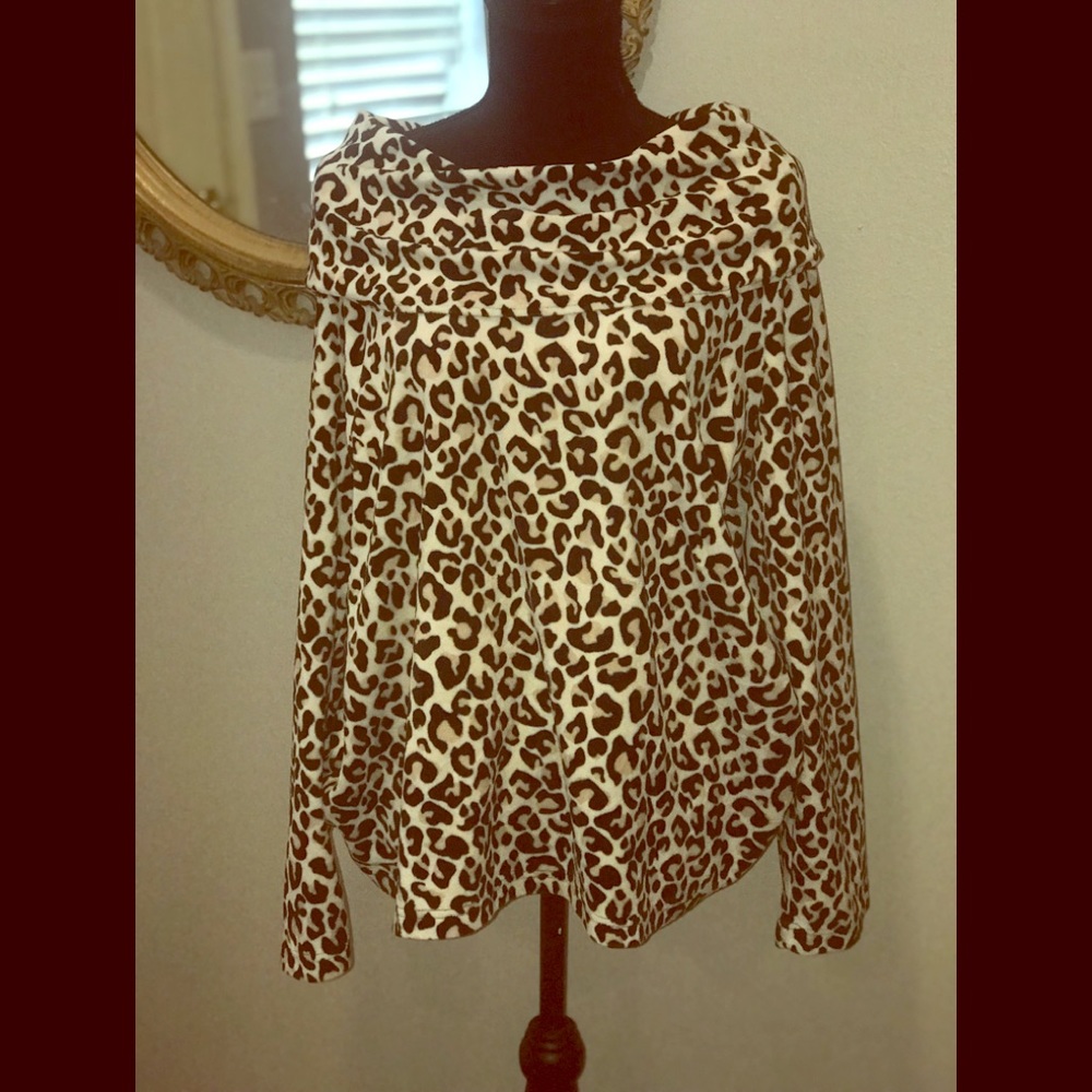 Velour Cowl Neck Top